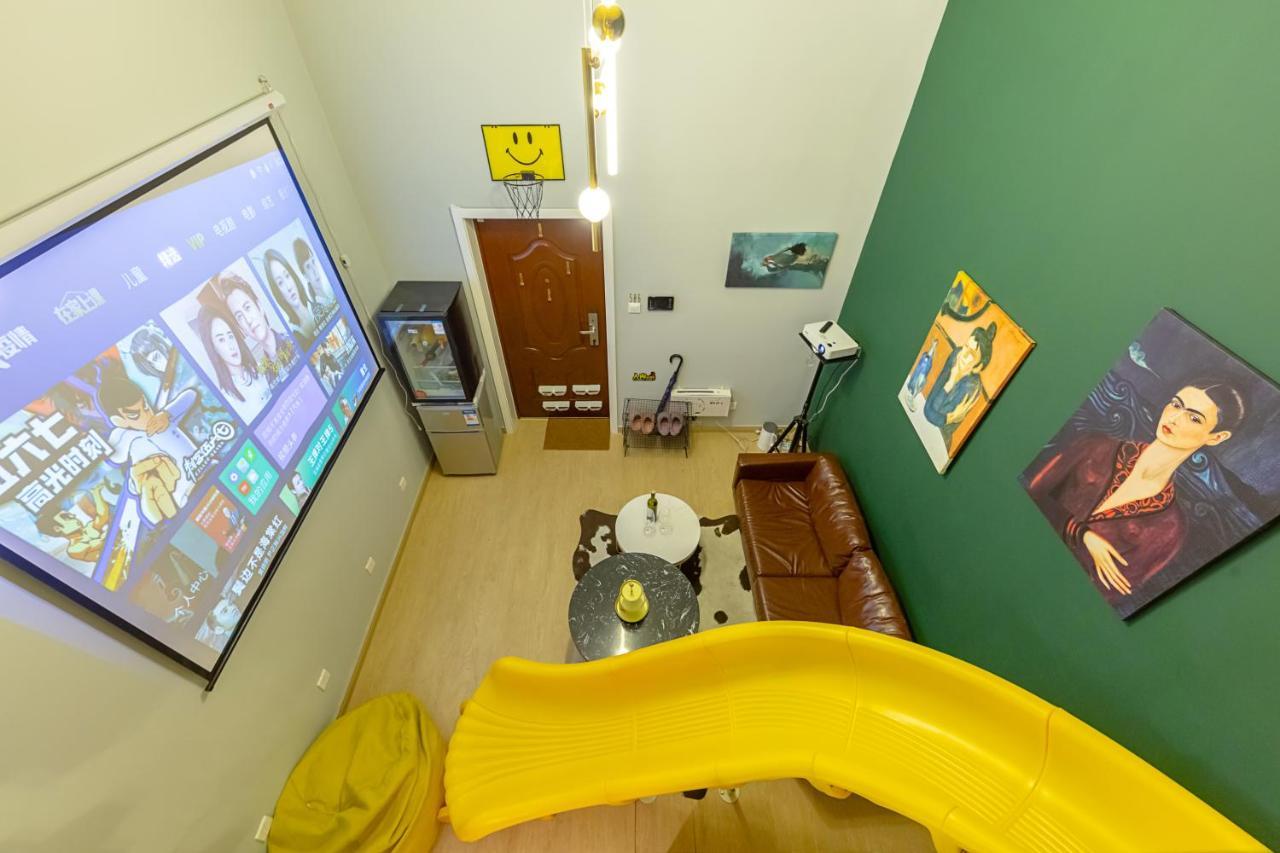 Loft Apartment With Slide Hammock With Movie Viewing Hangzhou Exterior foto