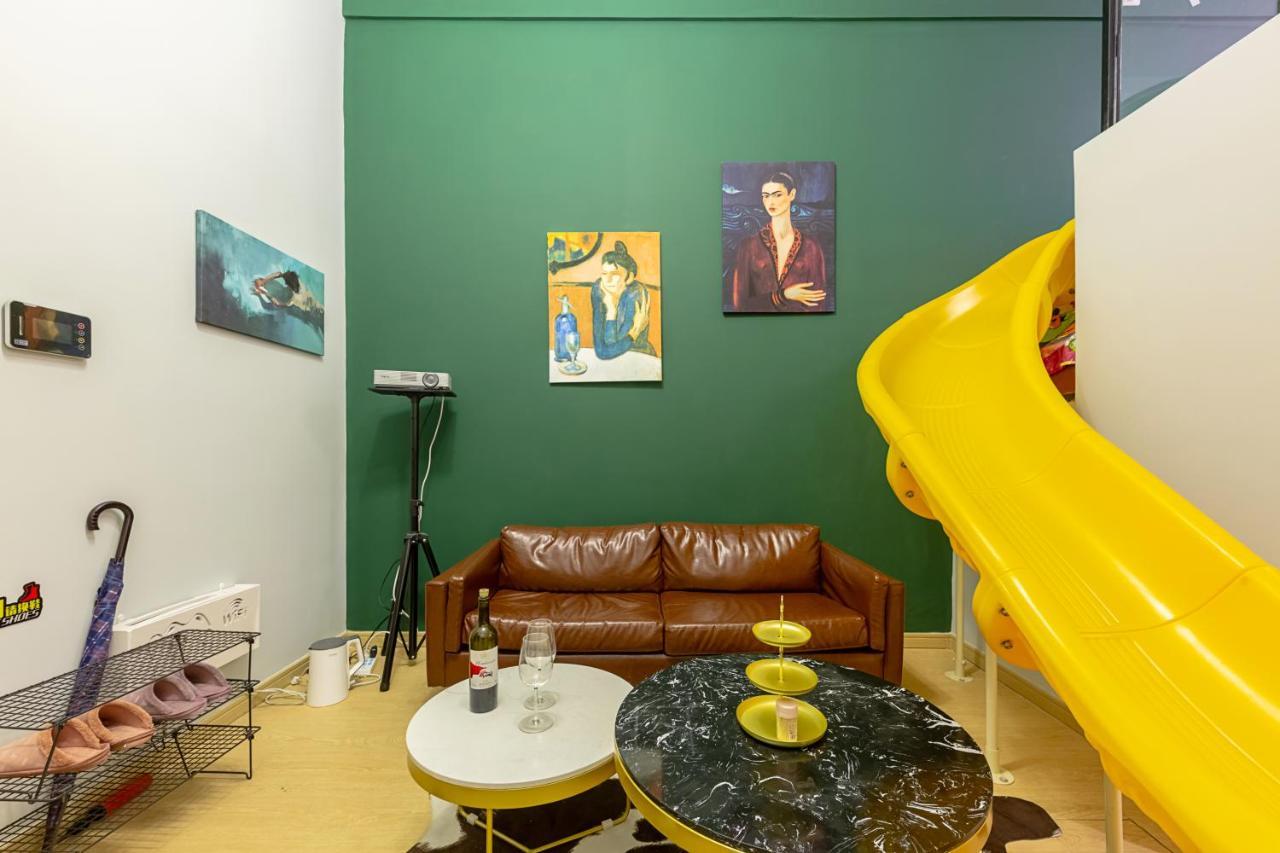 Loft Apartment With Slide Hammock With Movie Viewing Hangzhou Exterior foto